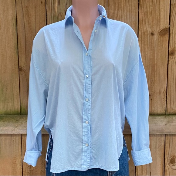 Vince Tops - Vince Baby Blue Button Down Shirt EUC